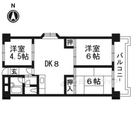 鮎川ハイツの物件間取画像